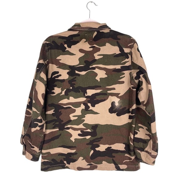 Ellison Glam Fighter Camo Jacket Medium Sequin Stars Military Style - Picture 9 of 12